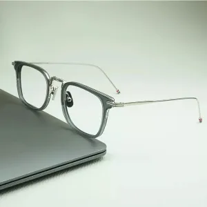 Black Mask Unisex Full Rim Square Alloy Acetate Eyeglasses T905