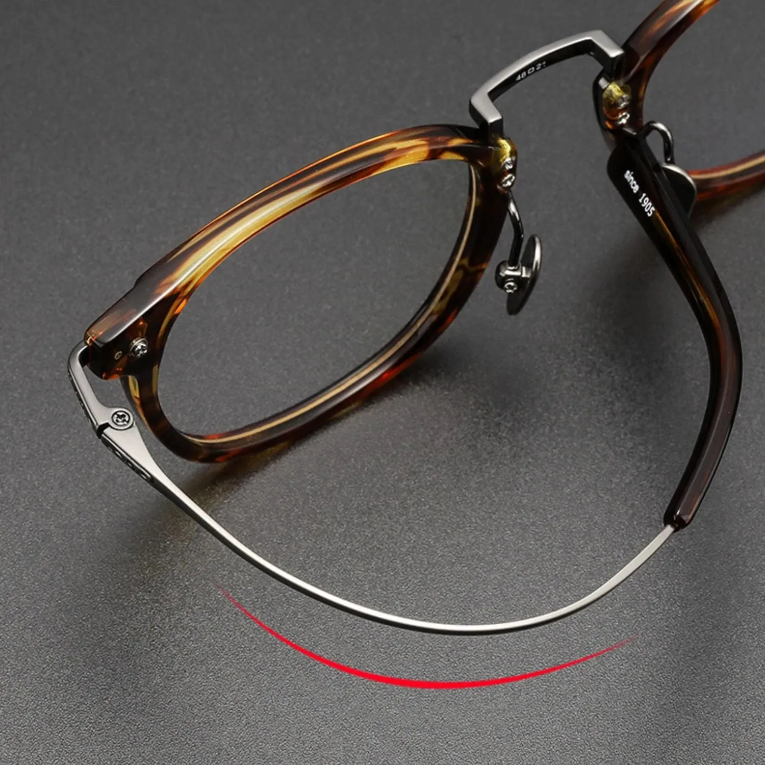 Black Mask Unisex Full Rim Titanium Acetate Square Eyeglasses G817