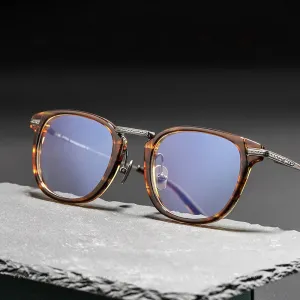 Black Mask Unisex Full Rim Titanium Acetate Square Eyeglasses G817