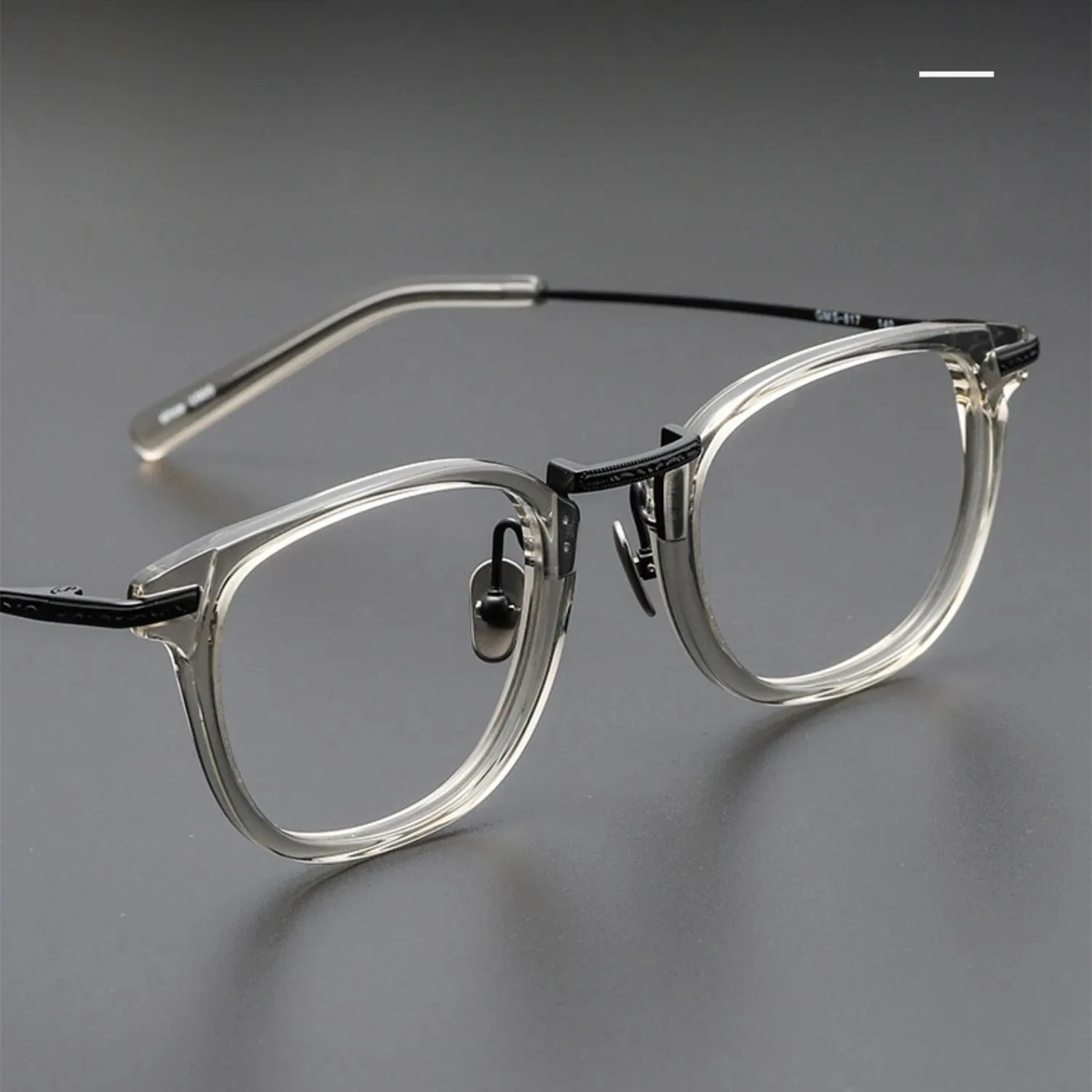 Black Mask Unisex Full Rim Titanium Acetate Square Eyeglasses G817
