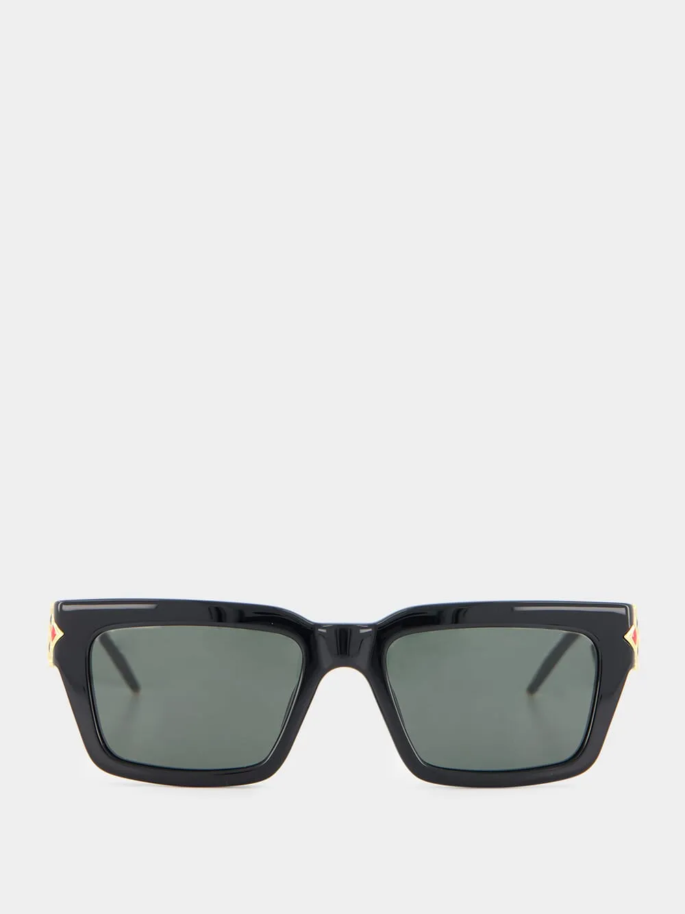 Black Monogram Plaque Sunglasses