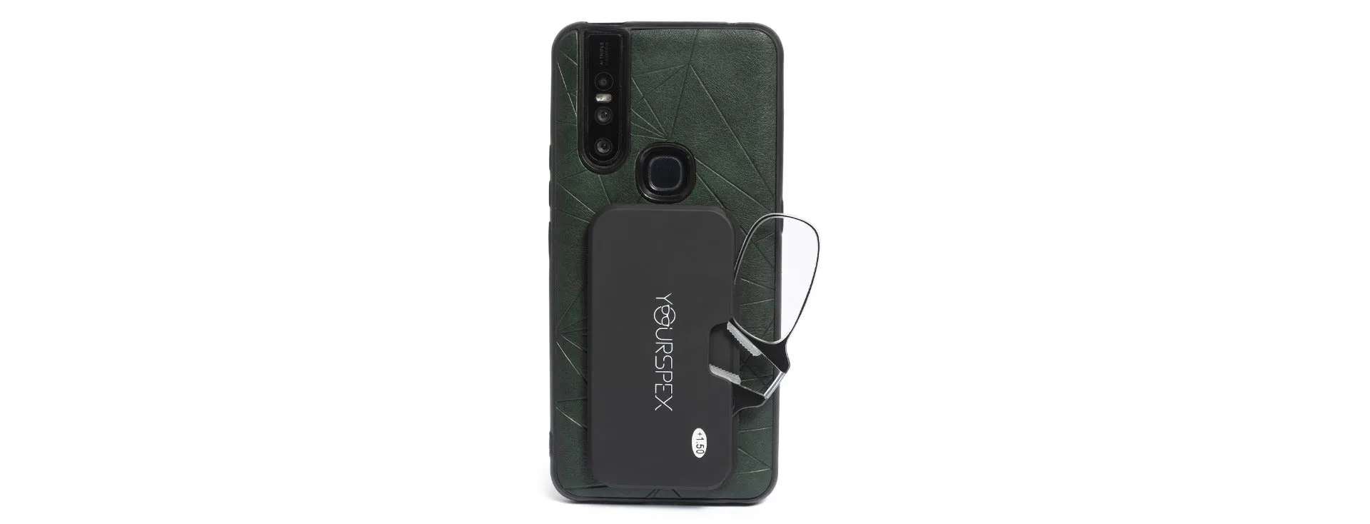 Black Nose clip Reading eyeglasses with case