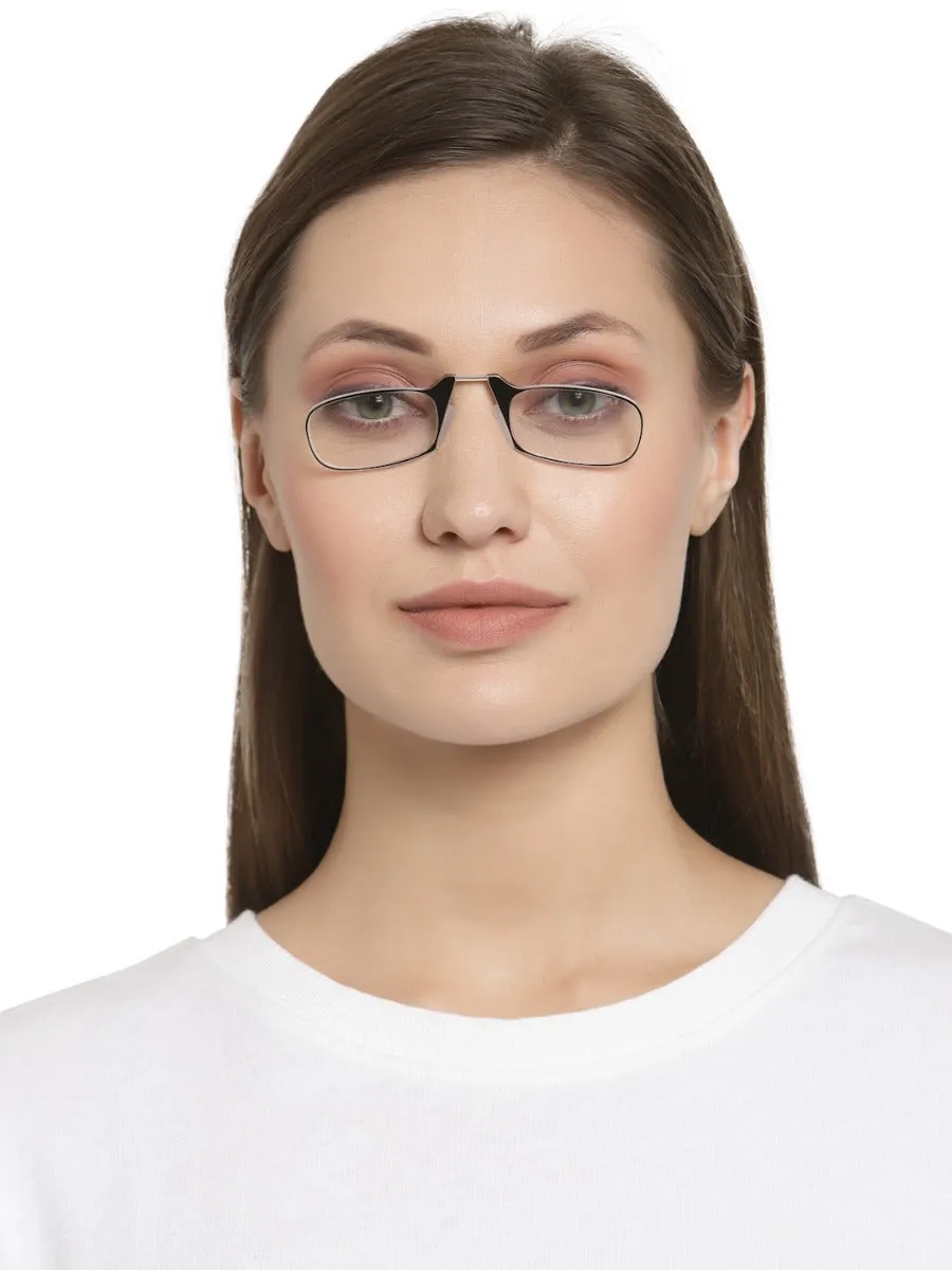 Black Nose clip Reading eyeglasses with case