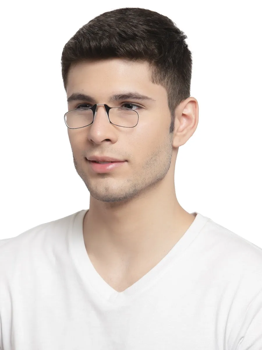 Black Nose clip Reading eyeglasses with case