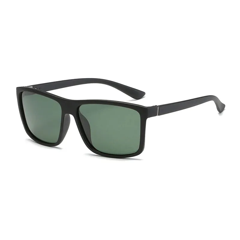 Black Square Polarized Sunglasses UV400 Mirror Blue Anti-Glare Driving Shades Unisex