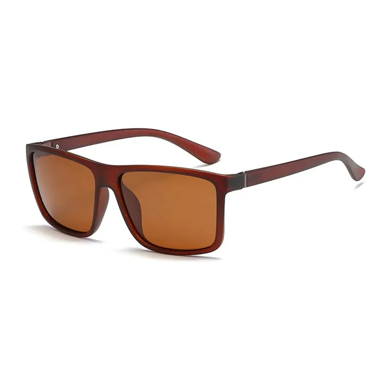 Black Square Polarized Sunglasses UV400 Mirror Blue Anti-Glare Driving Shades Unisex
