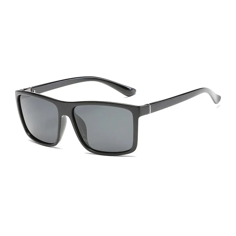Black Square Polarized Sunglasses UV400 Mirror Blue Anti-Glare Driving Shades Unisex