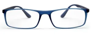 Blue Matte YourSpex Flex Rectangle Eyeglass for Men