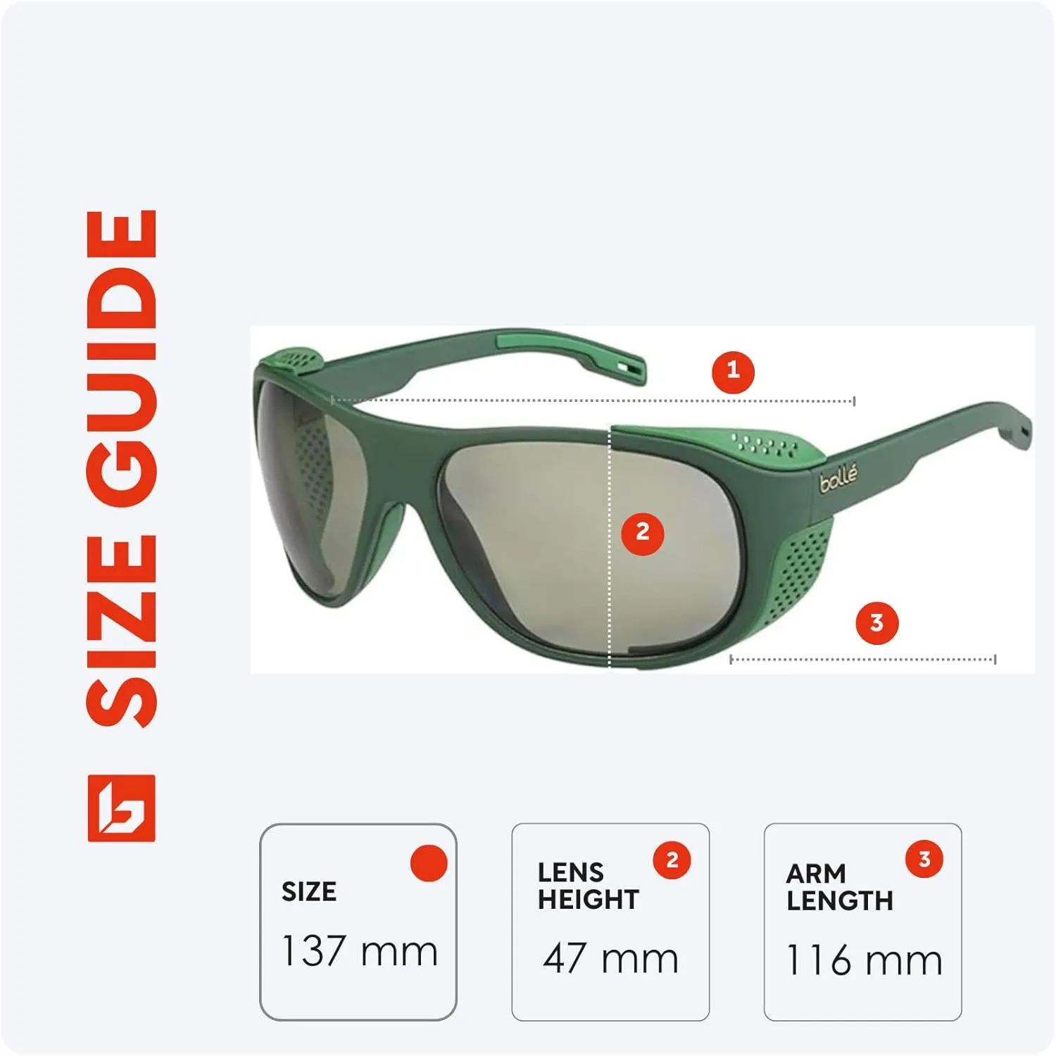 Bolle Graphite Wraparound Sunglasses for Men for Women   BUNDLE WIth Designer iWear Complimentary Eyewear Kit