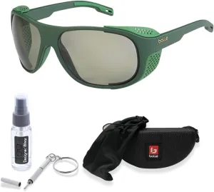 Bolle Graphite Wraparound Sunglasses for Men for Women   BUNDLE WIth Designer iWear Complimentary Eyewear Kit