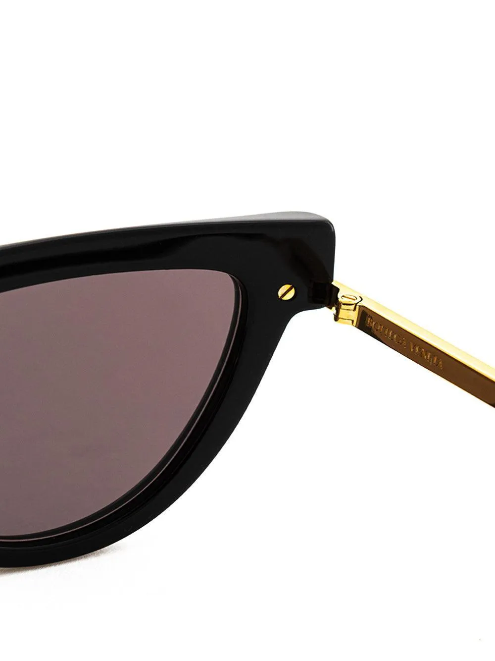 Bottega Veneta Black Sunglasses with Golden Details