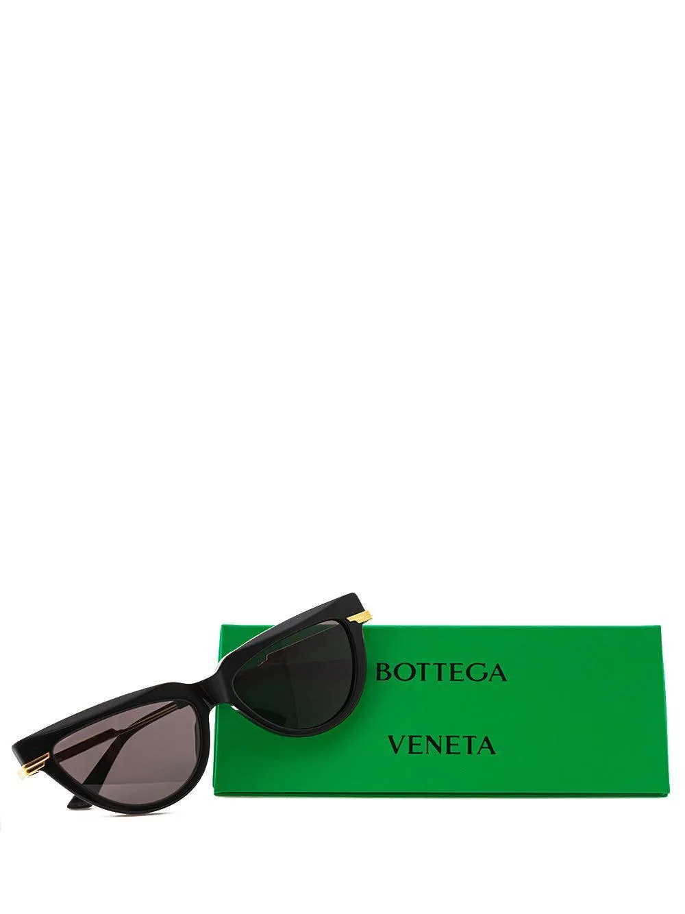 Bottega Veneta Black Sunglasses with Golden Details