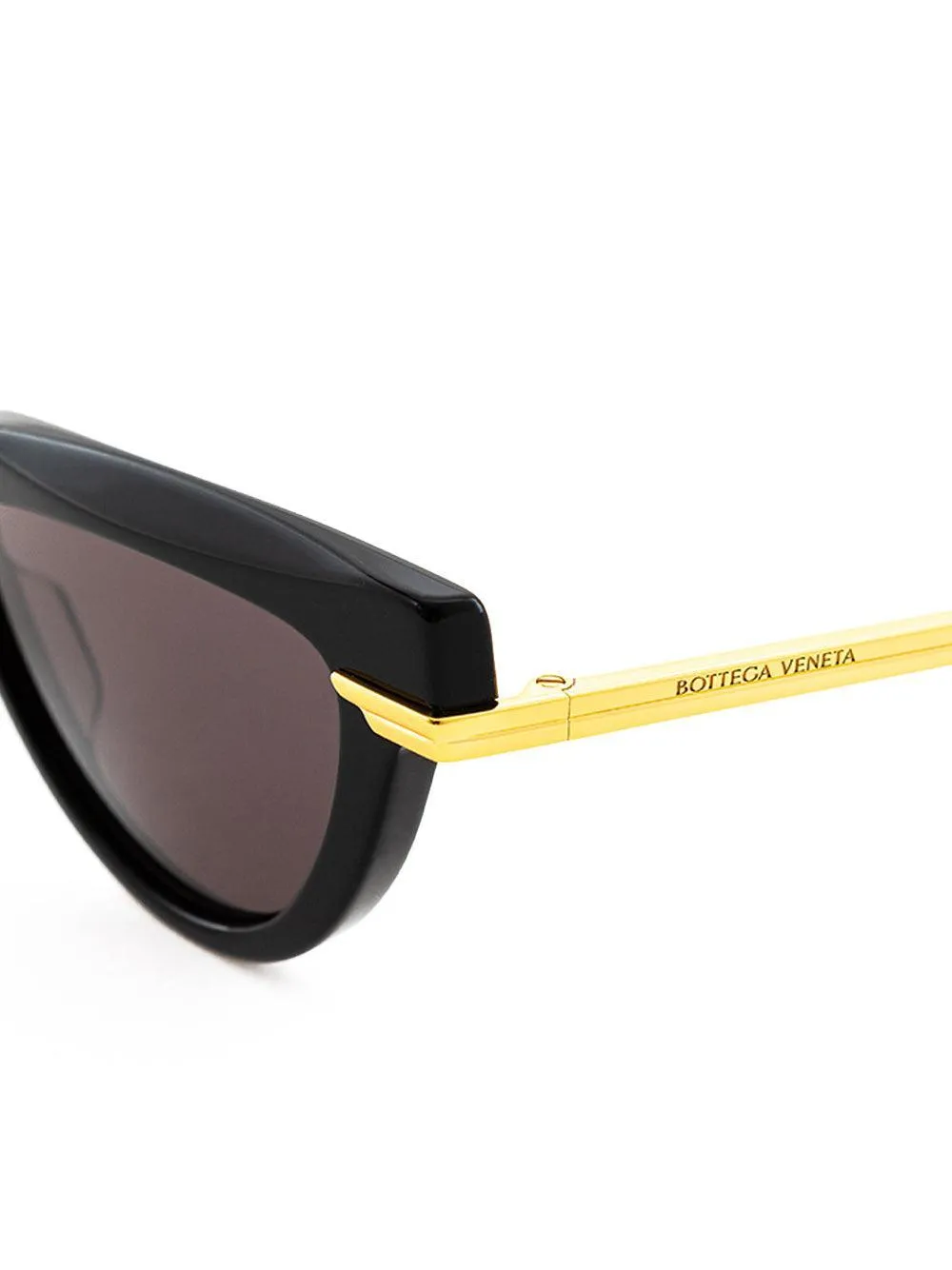 Bottega Veneta Black Sunglasses with Golden Details