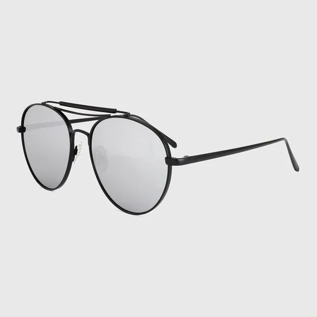 Brand Sunglasses Shades Retro Flat Top Round Design Vintage Female Sun Glasses