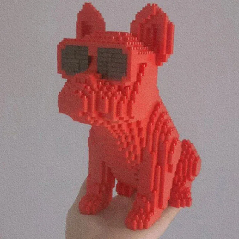 BrickLens Eyeglasses Frenchie Style Mini Diamond Blocks Building Set