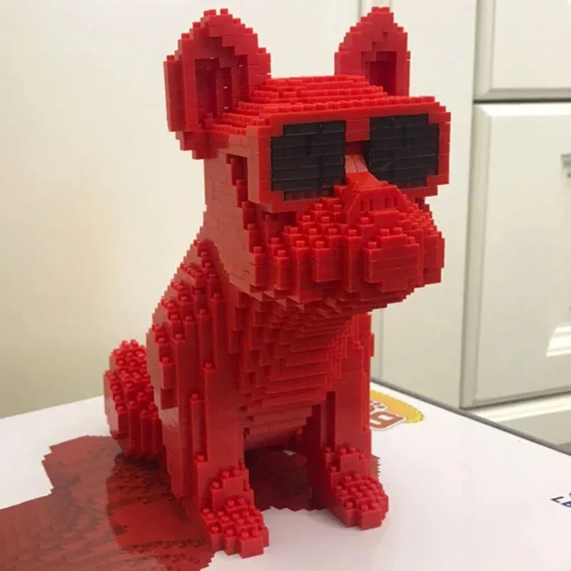 BrickLens Eyeglasses Frenchie Style Mini Diamond Blocks Building Set