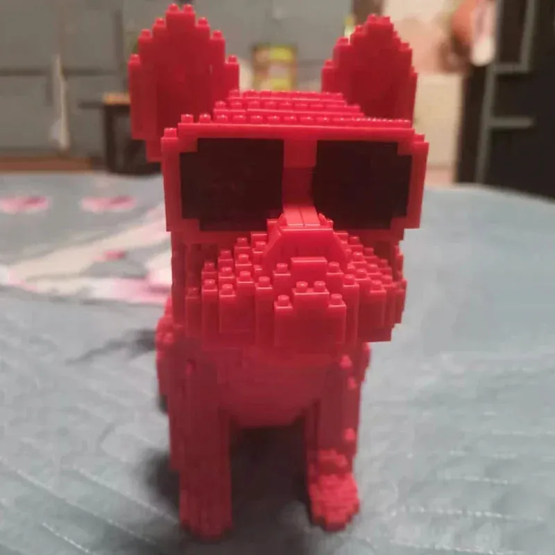 BrickLens Eyeglasses Frenchie Style Mini Diamond Blocks Building Set