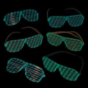 Bright Color Glow in the Dark Shutter Glasses Child