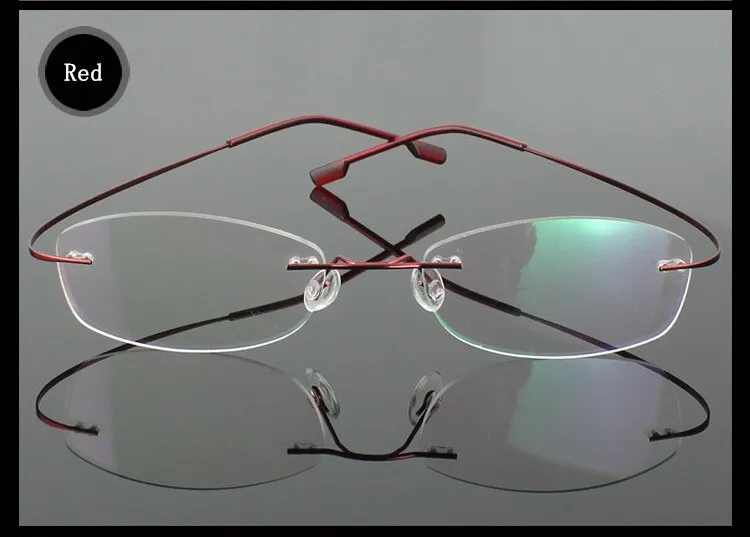 Brightzone Men's Eyeglasses Stainless Steel Oval Rimless B1989