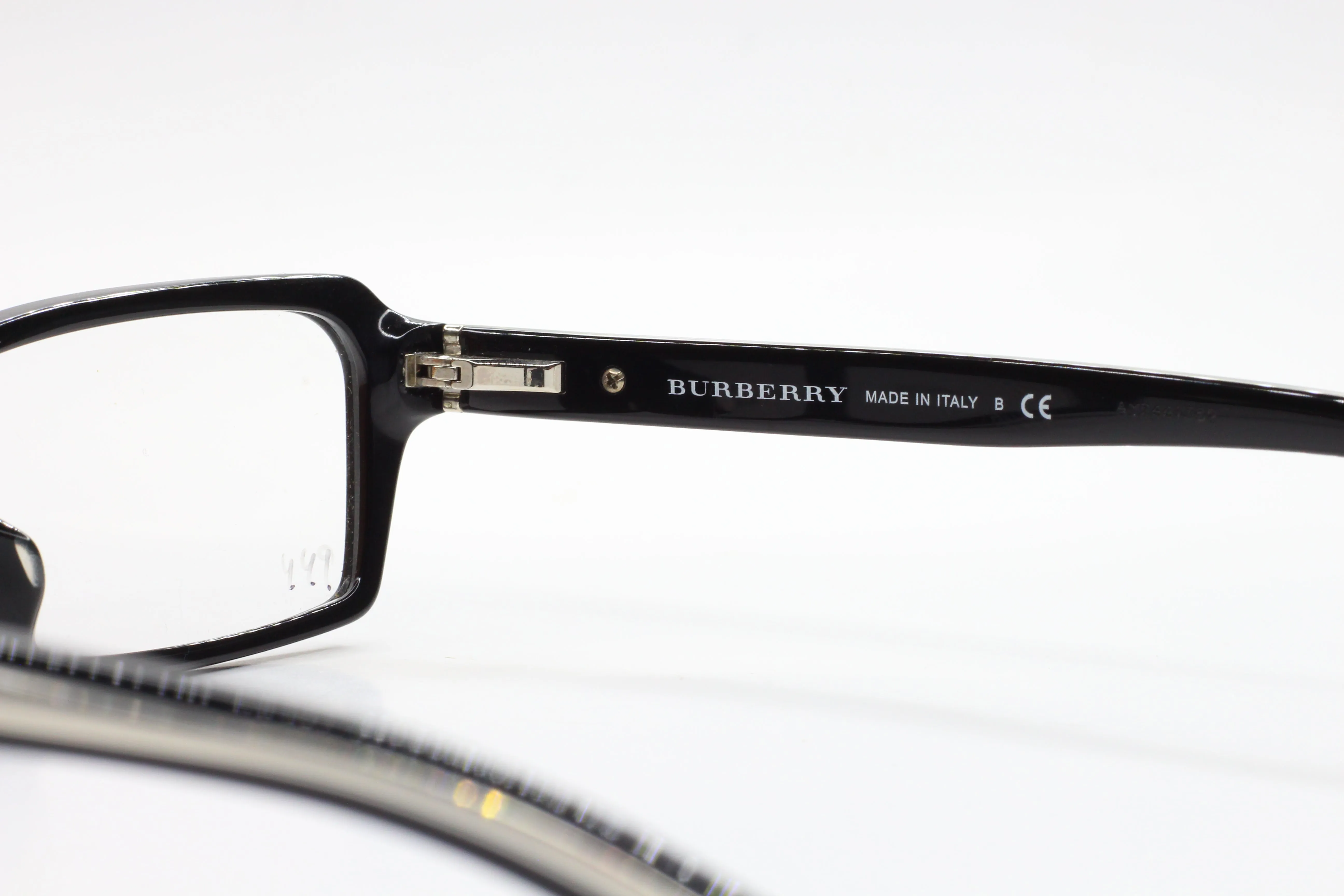 Burberry BE2104 3286 Black Silver Italy Luxury Eyeglasses 52mm