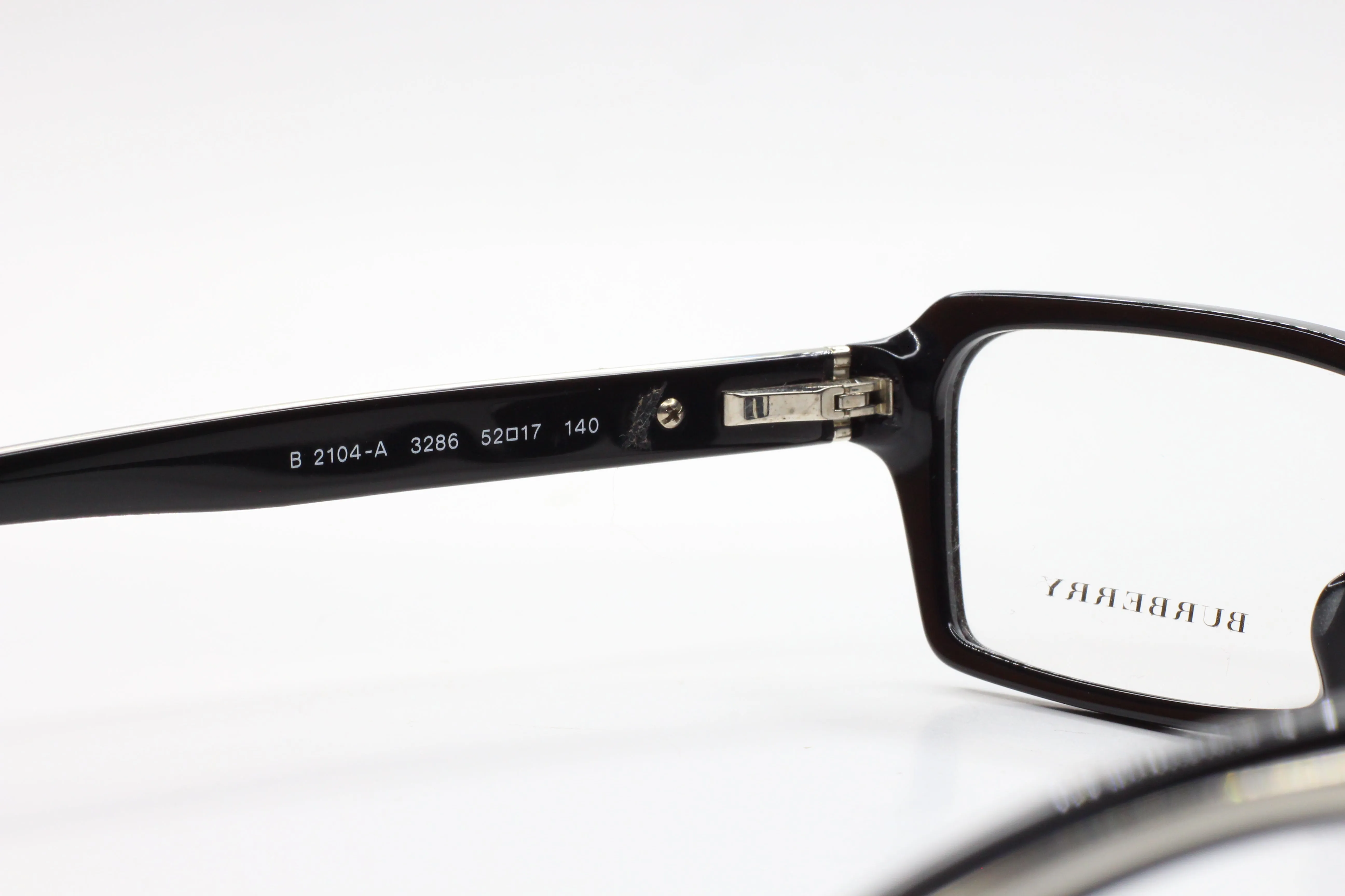 Burberry BE2104 3286 Black Silver Italy Luxury Eyeglasses 52mm