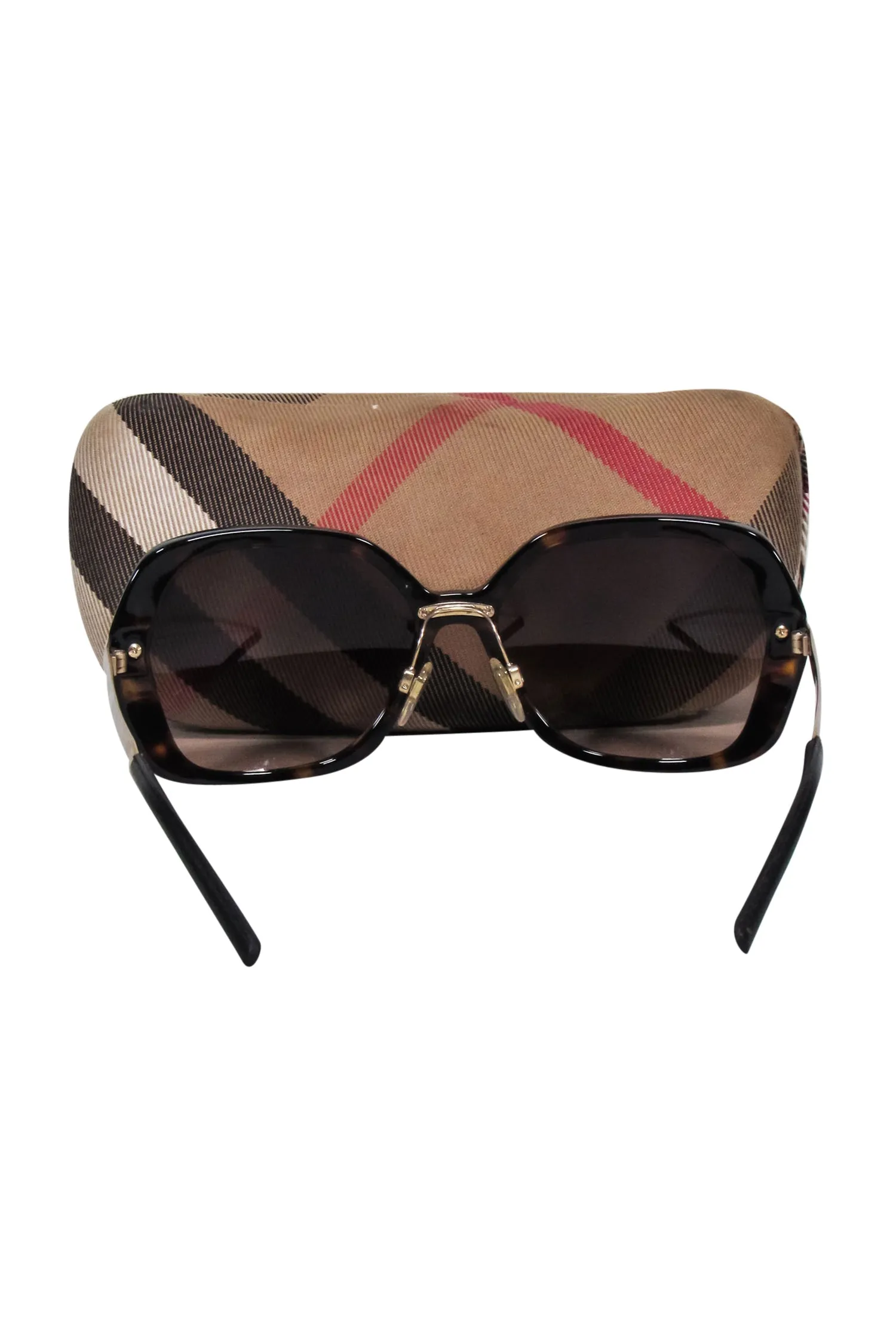 Burberry - Brown Tortoise Large Sunglasses