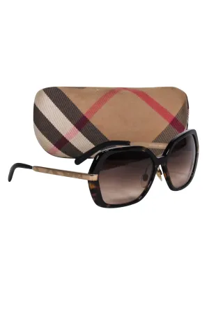 Burberry - Brown Tortoise Large Sunglasses