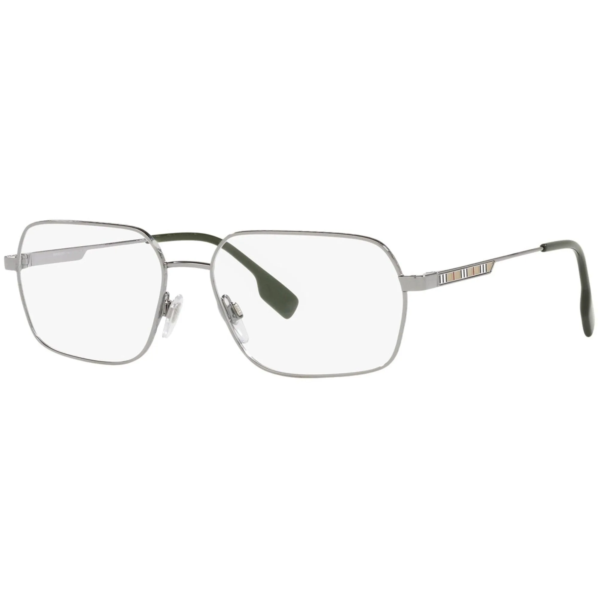 Burberry Men's Eyeglasses - Metal Rectangular Frame Demo Lens | BURBERRY 0BE1356 1003
