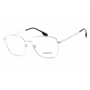 Burberry Unisex Eyeglasses - Clear Lens Silver Metal Square Shape Frame | 0BE1368 1005