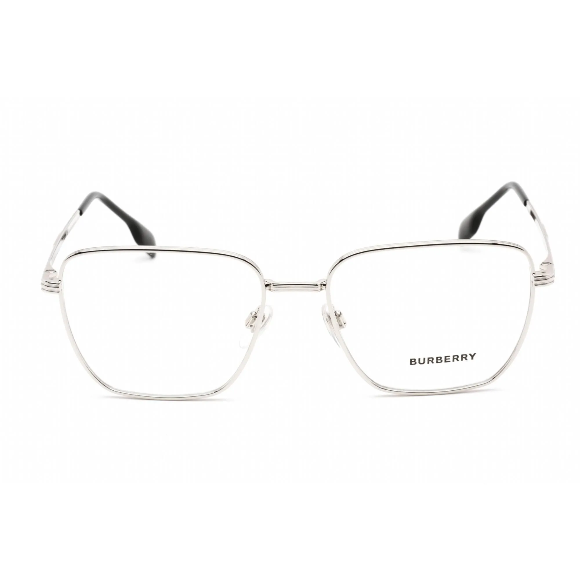 Burberry Unisex Eyeglasses - Clear Lens Silver Metal Square Shape Frame | 0BE1368 1005
