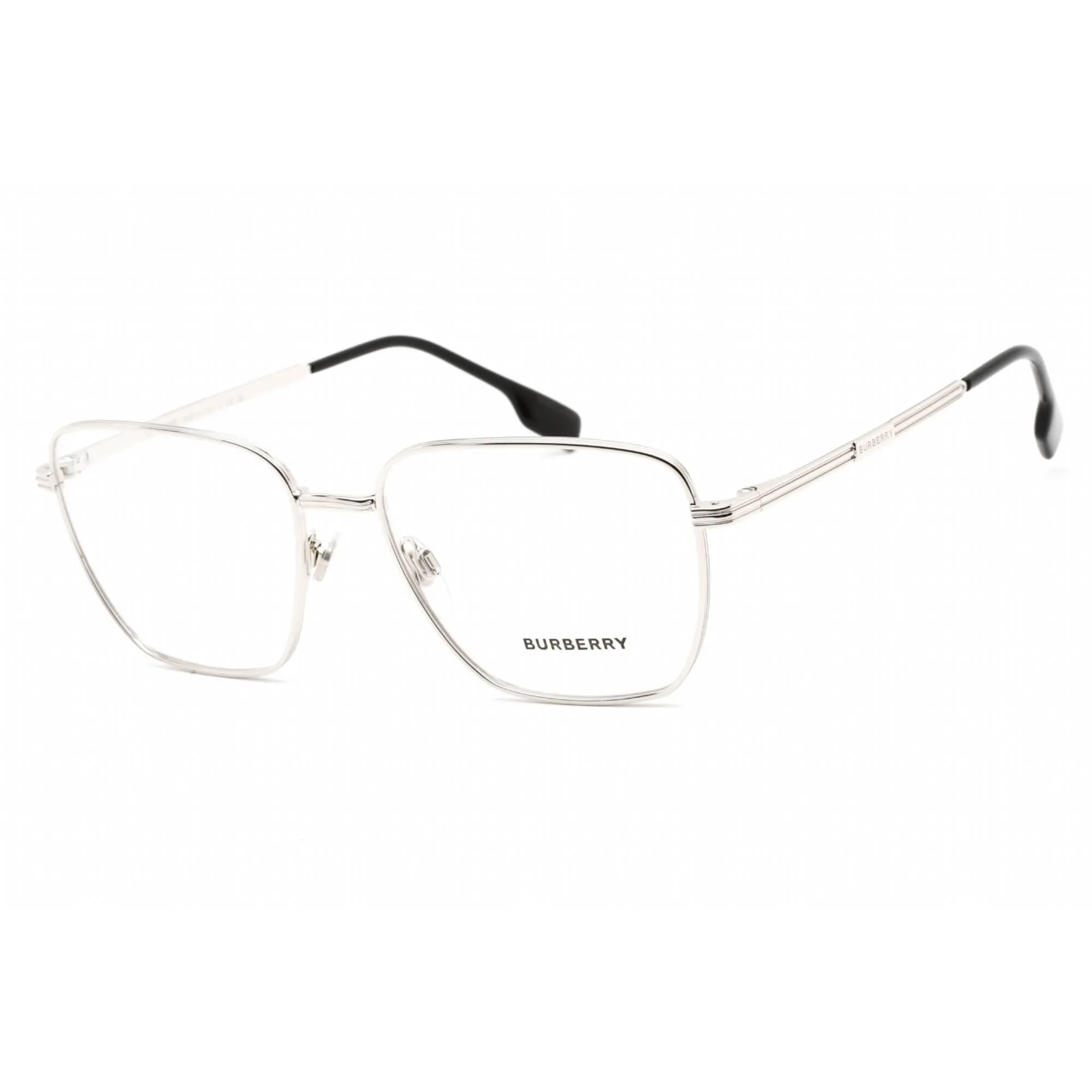 Burberry Unisex Eyeglasses - Clear Lens Silver Metal Square Shape Frame | 0BE1368 1005