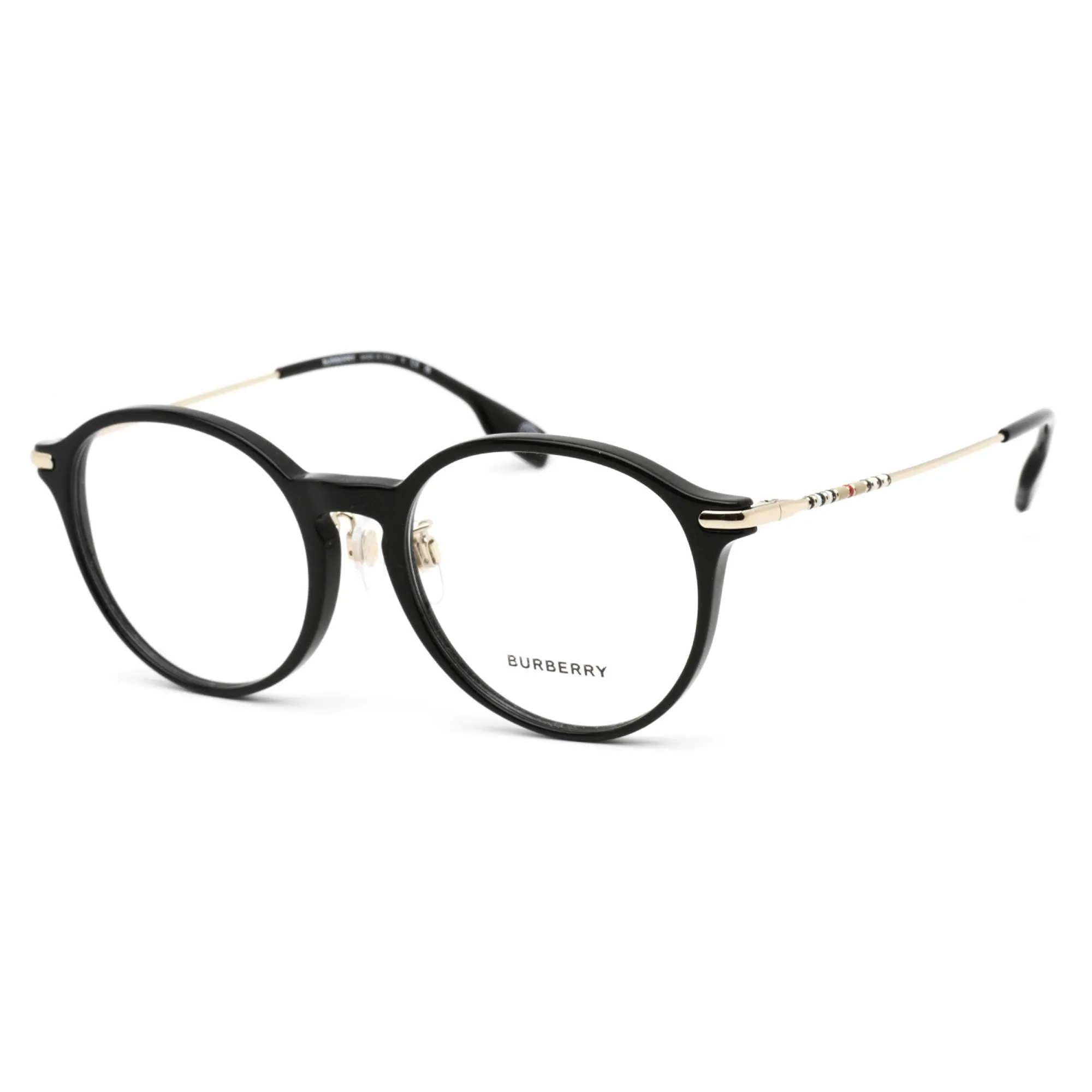 Burberry Women's Eyeglasses - Black Round Full Rim Plastic Frame | 0BE2365F 3001