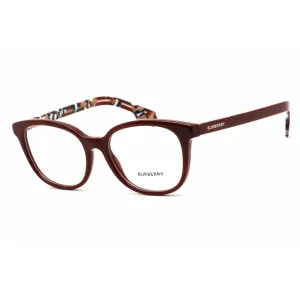 Burberry Women's Eyeglasses - Clear Lens Bordeaux Plastic Oval Frame | 0BE2291 3742