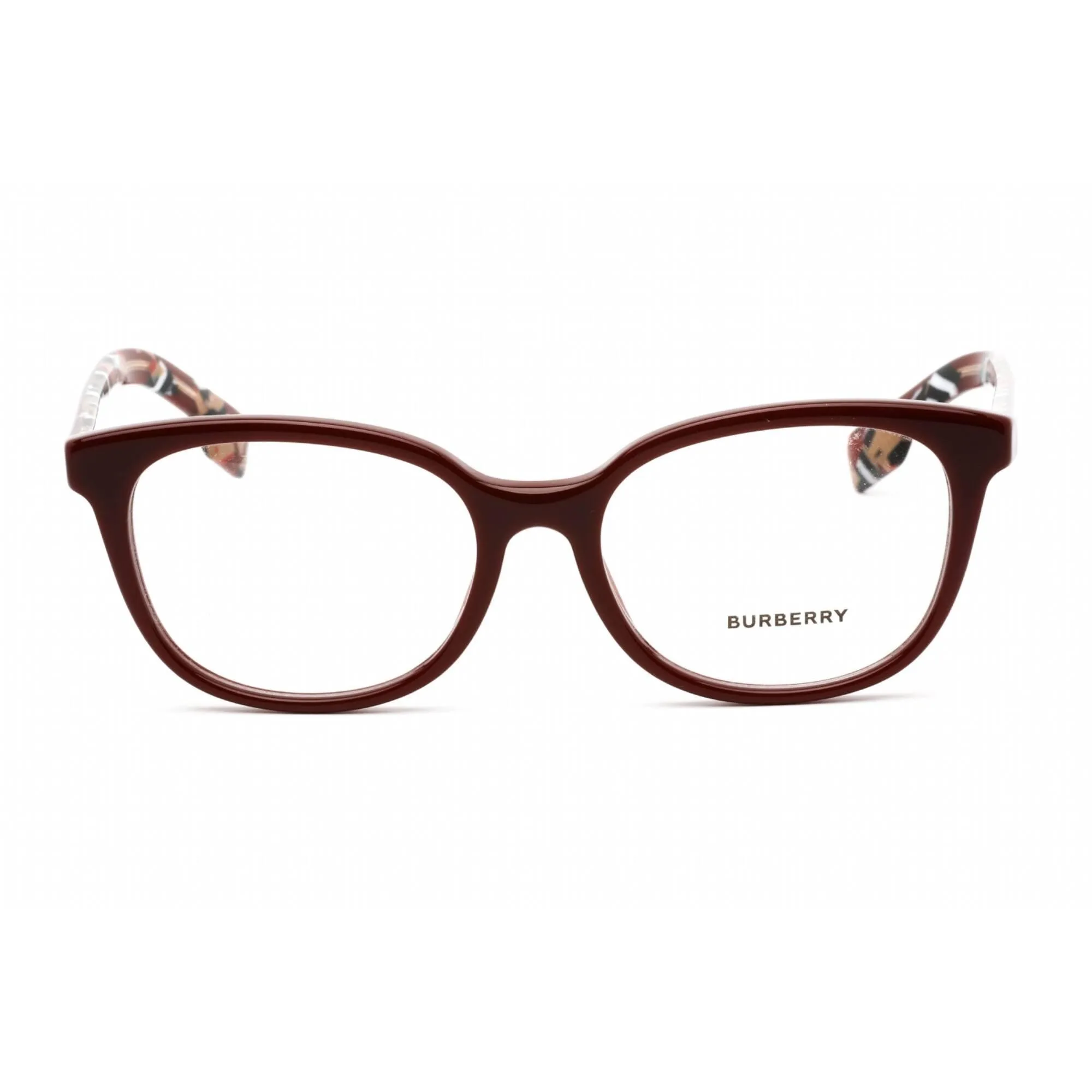 Burberry Women's Eyeglasses - Clear Lens Bordeaux Plastic Oval Frame | 0BE2291 3742