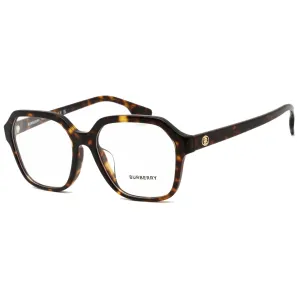 Burberry Women's Eyeglasses - Dark Havana Square Frame Clear Lens - 0BE2358F 3002