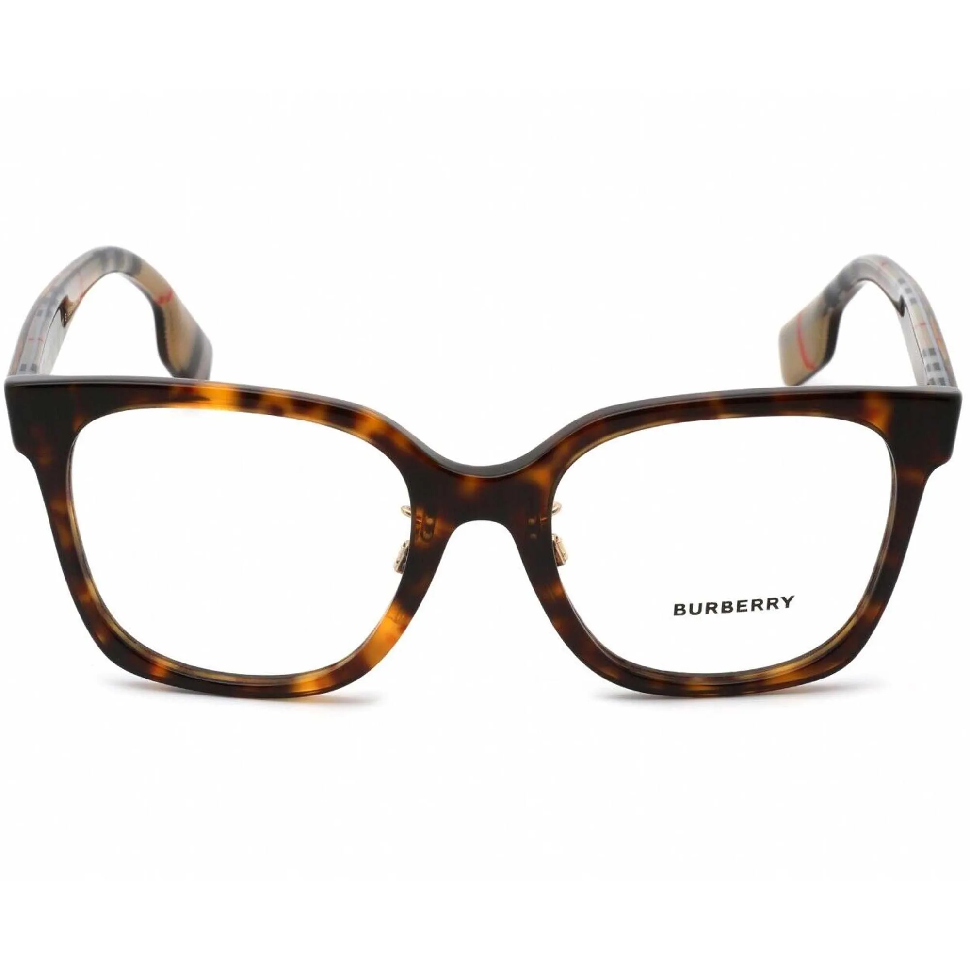 Burberry Women's Eyeglasses - Dark Havana Square Frame Clear Lens | BE2347F 3943