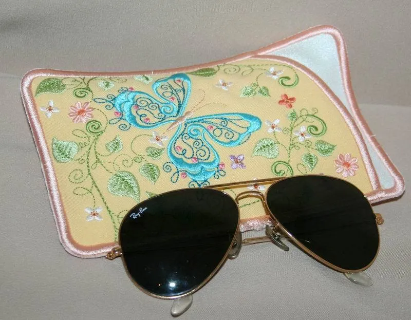 Butterfly Blue Eyeglass Cases