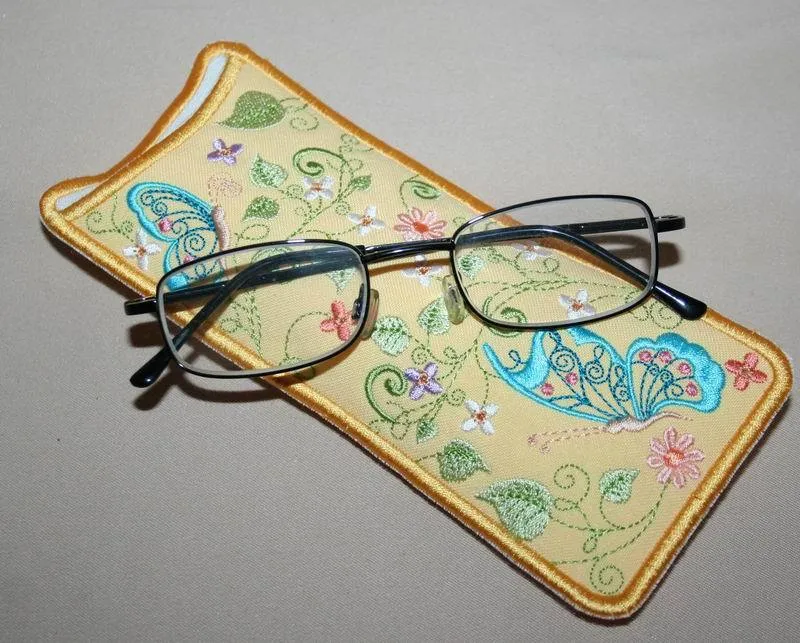 Butterfly Blue Eyeglass Cases