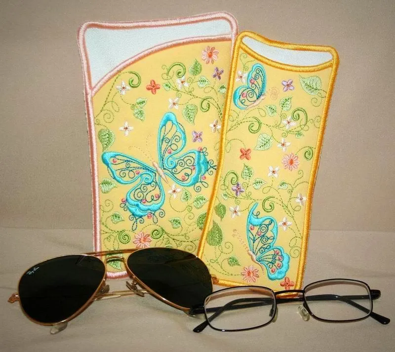 Butterfly Blue Eyeglass Cases