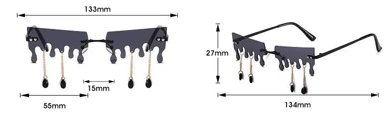 Butterfly Rimless Sunglasses