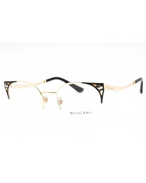 Bvlgari  Cat Eye Gold and Black Eyeglasses NY578657  Luxury Designer  Eyeglasses for Women - Gold and Black  Authentic  NY578657 Cat-Eye Eyeglasses