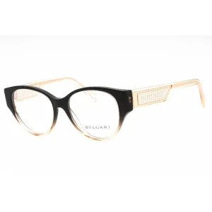 Bvlgari Women's Eyeglasses - Black Shading Beige Plastic Round Frame | 0BV4217 5450