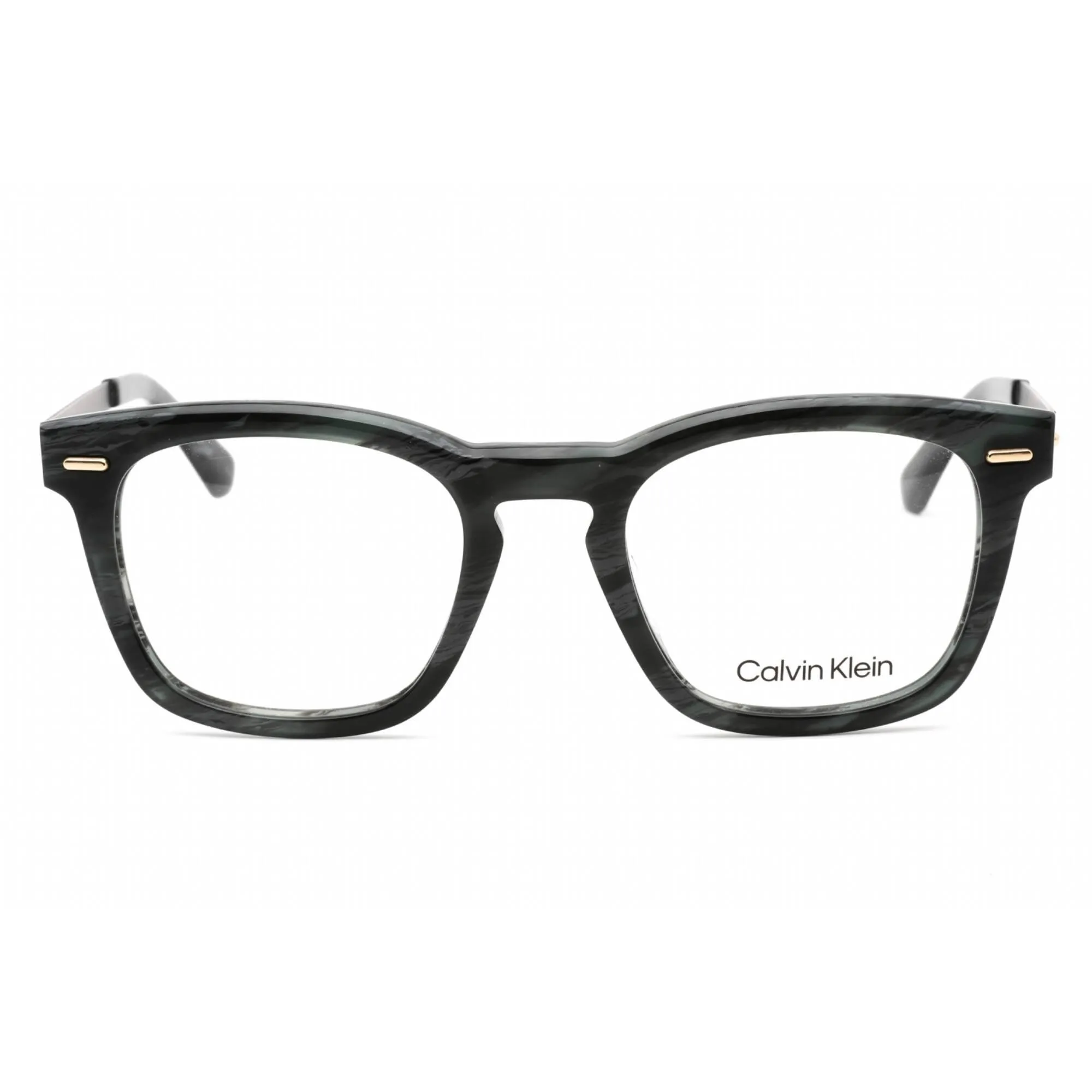 Calvin Klein Men's Eyeglasses - Full Rim Horn Blue Plastic Rectangular | CK21517 420