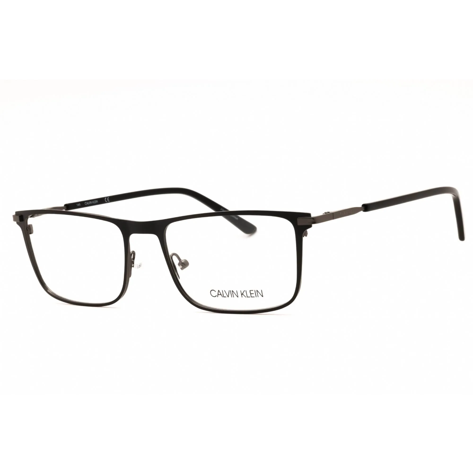 Calvin Klein Men's Eyeglasses - Matte Black Metal Rectangular Frame | CK20304 001