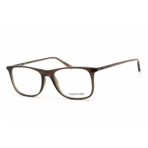 Calvin Klein Men's Eyeglasses - Rectangular Crystal Dark Brown Frame | CK19513 201