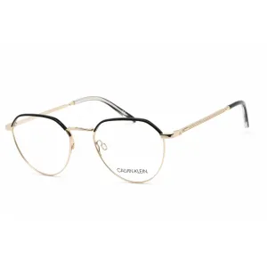 Calvin Klein Unisex Eyeglasses - Gold/Black Metal Round Shape Frame | CK20127 715