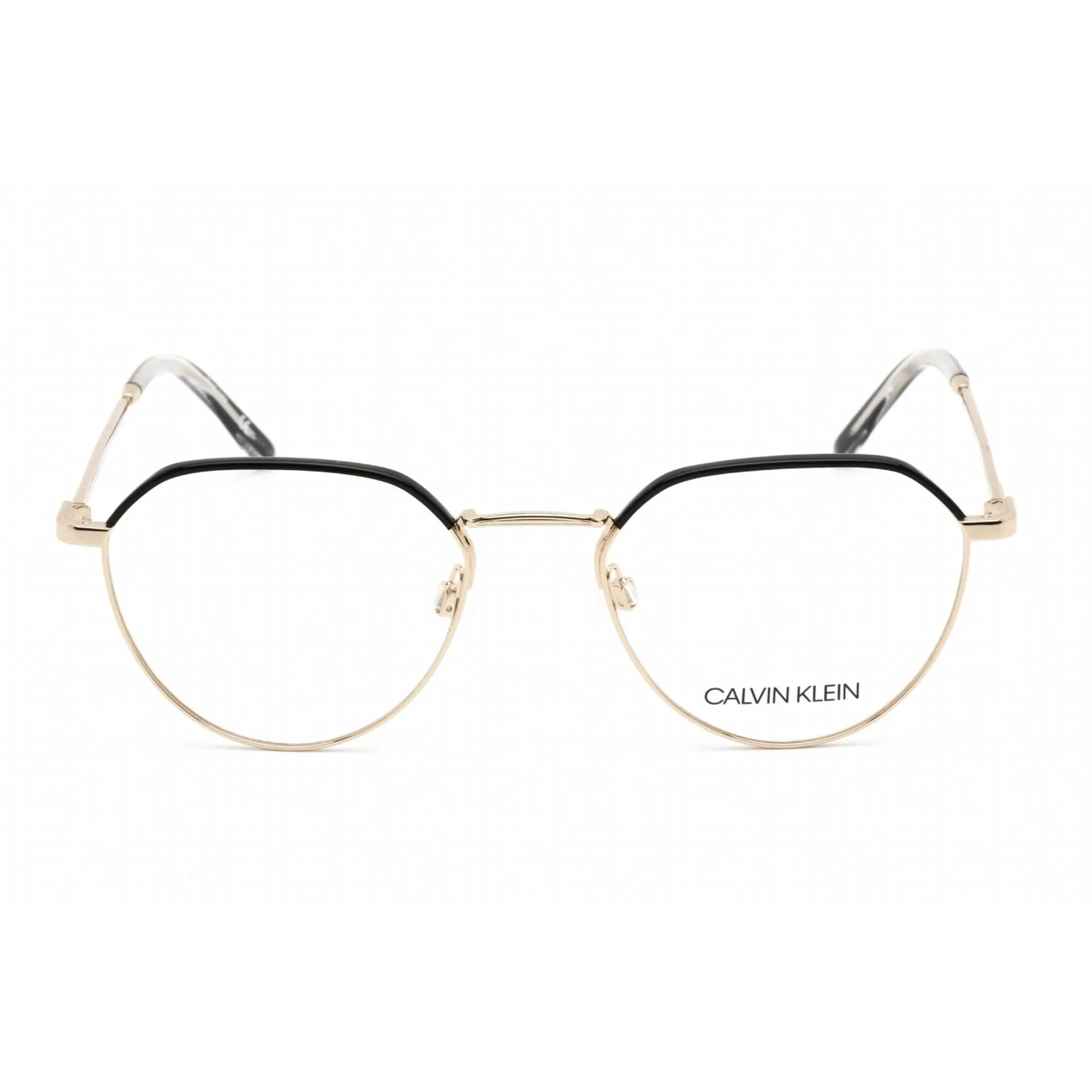 Calvin Klein Unisex Eyeglasses - Gold/Black Metal Round Shape Frame | CK20127 715