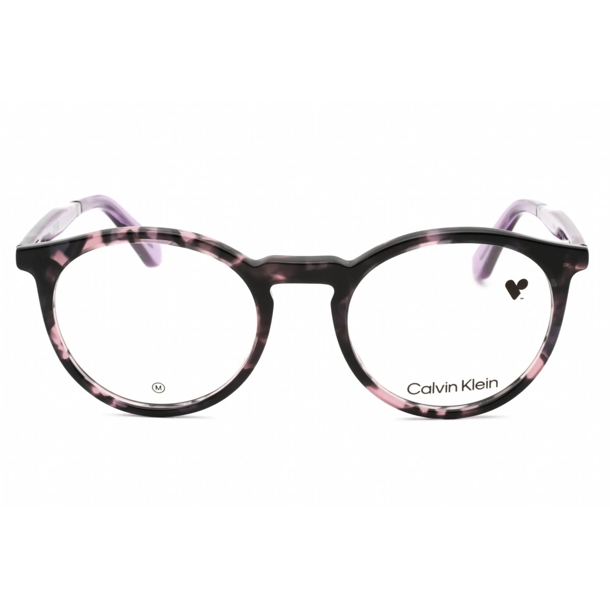 Calvin Klein Unisex Eyeglasses - Violet Havana Round Frame Clear Lens | CK23515 528