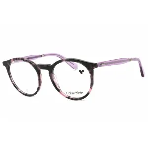 Calvin Klein Unisex Eyeglasses - Violet Havana Round Frame Clear Lens | CK23515 528