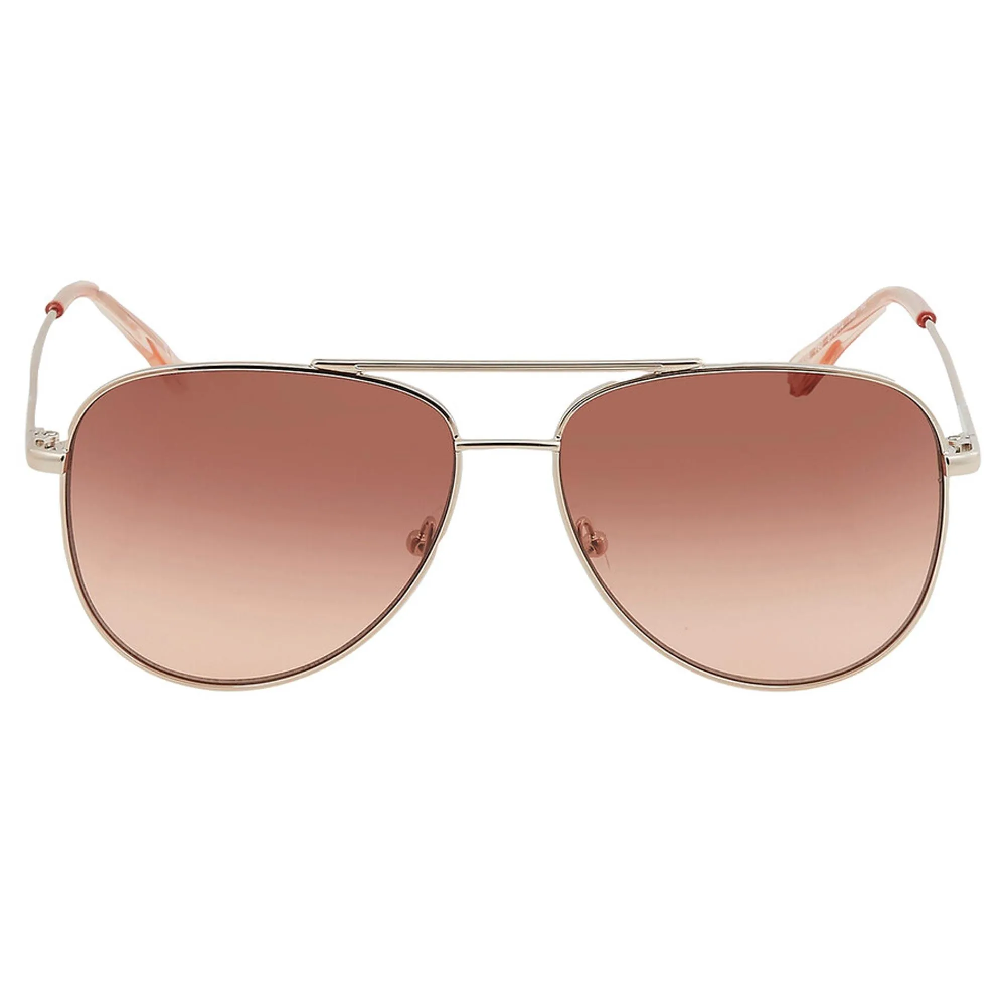 Calvin Klein Unisex Sunglasses - Full Rim Rose Gold Pilot Metal Frame | CK19133S 780